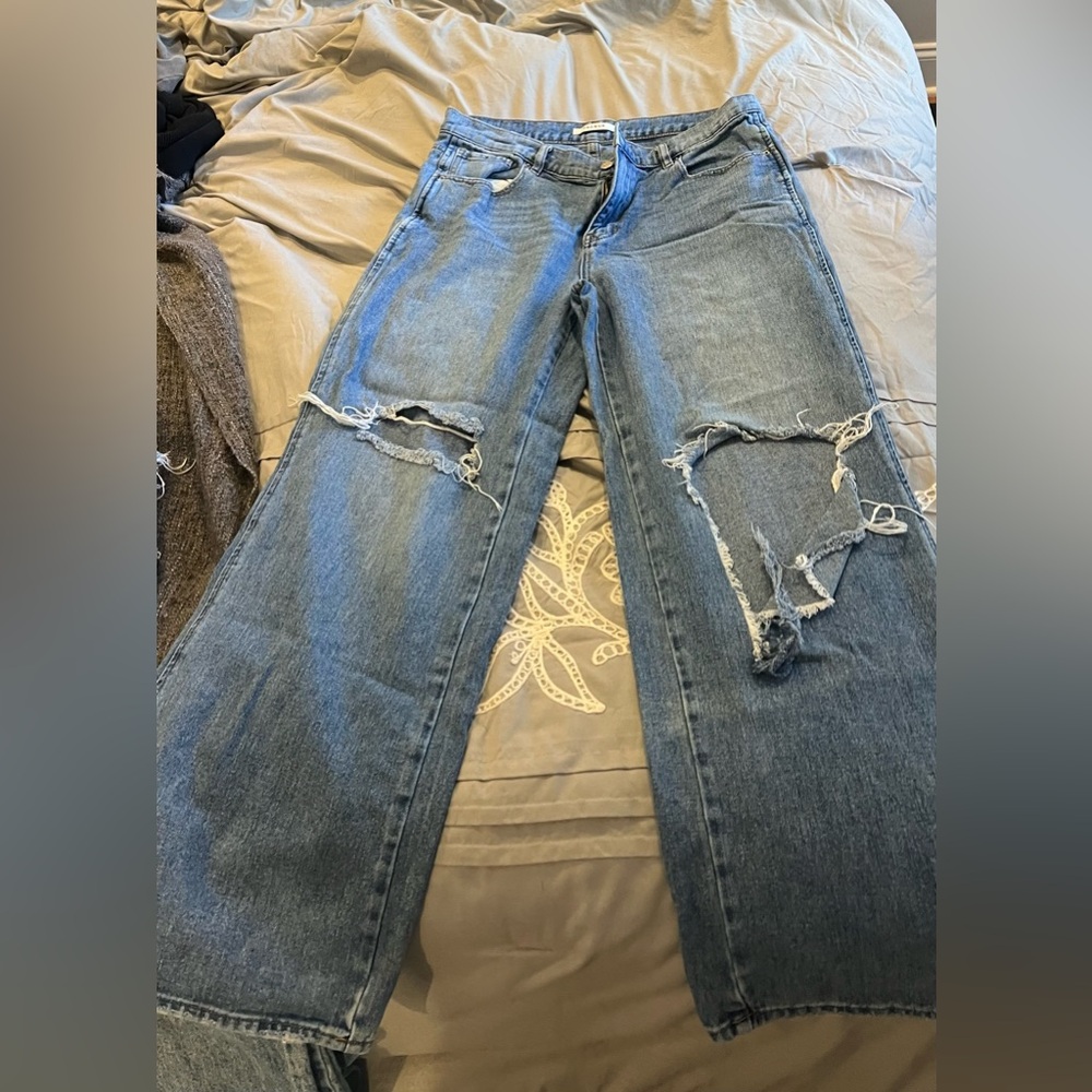Pac Sun 90’s Baggy Distressed Blue Jeans for Women